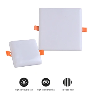 Aluminum housing adjustable frameless slim recessed square 18w led panel light