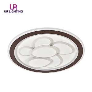 New design 55W aluminum acrylic modern dimmable bedroom home round led ceiling lamp