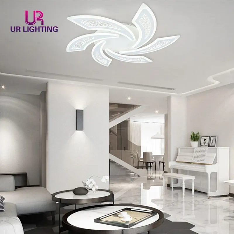 Nordic Simplicity Iron Acrylic Indoor Residential Modern Art Unique Led Ceiling Light