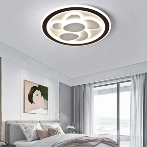 New design 55W aluminum acrylic modern dimmable bedroom home round led ceiling lamp