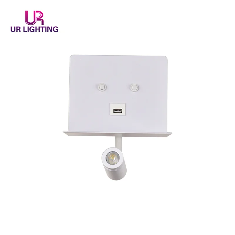 New Style Round White 7W Bedside Reading Indoor Modern LED Wall Lamp