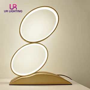 Italian style luxury white hotel living room ring modern led desk lamp