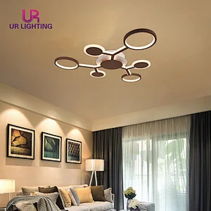Simply modern style chandelier iron acrylic home living room led ceiling lamp