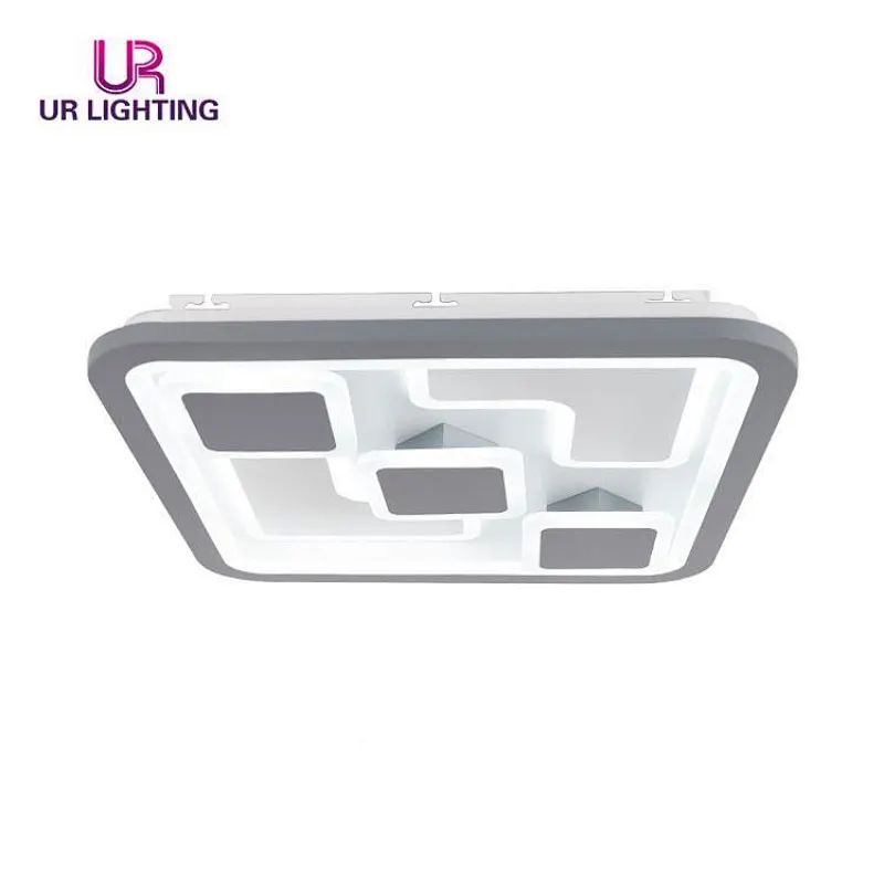 Modern Simple Artistic Tricolor Square Shaped Acrylic Led Ceiling Light