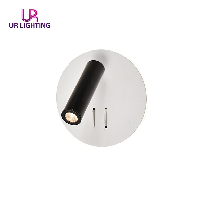 Hot Selling Black White Home Decorative 7W Round Spotlight LED Wall Light