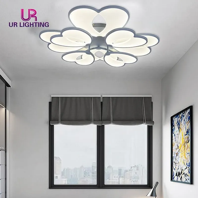 Factory Direct Sale Acrylic Led Chandelier Mounted Fixture For Living Room Flower Ceiling Lamp