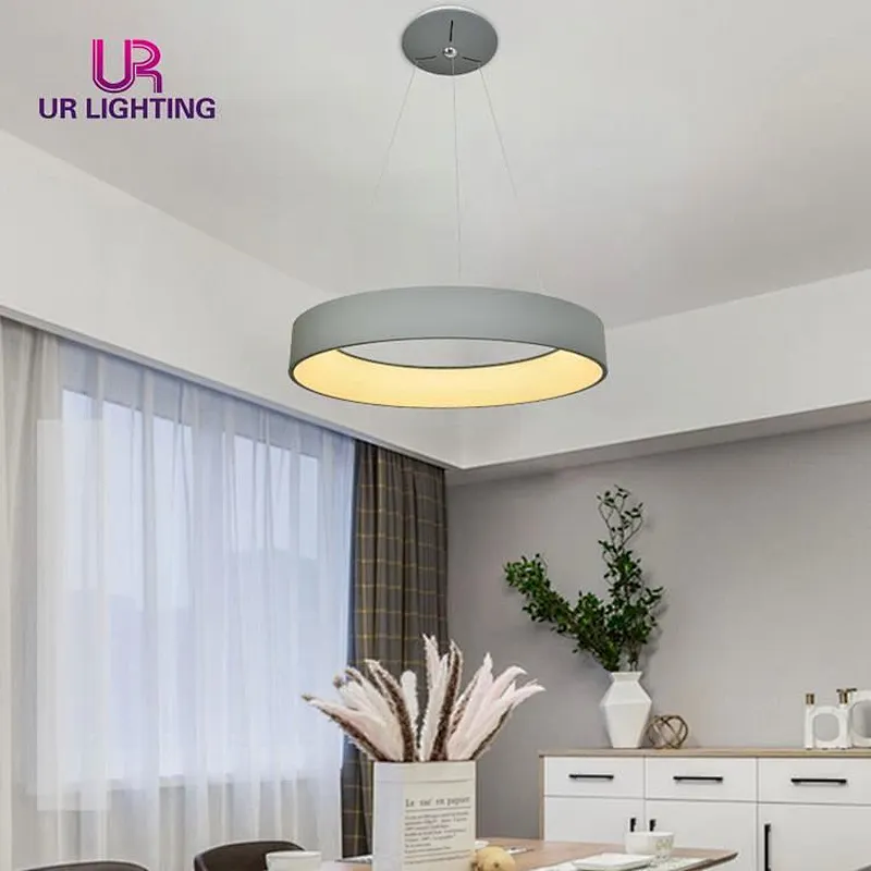 Contemporary Ceiling Hanging Kitchen Modern Circular Led Pendant Light Fixture