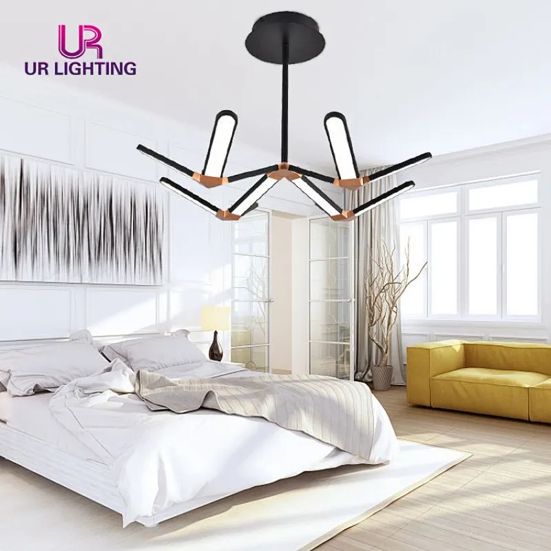 Top Quality Wrought Iron Creative Hanging Modern Simple Home Led Chandelier Pendant Light