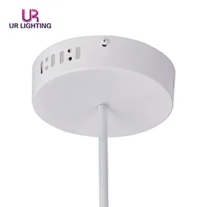 New Design Hanging Luxury Aluminum Acrylic White Concise Led Chandelier