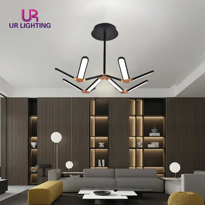 Top Quality Wrought Iron Creative Hanging Modern Simple Home Led Chandelier Pendant Light