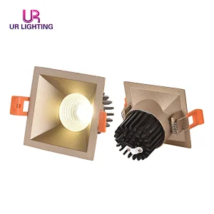 Interior design aluminum living room hotel COB 7w square ceiling LED spotlights lamp