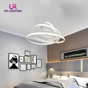 2020 New Design Indoor Dining  For Kitchen Room Home White Decorative Fancy Led Pendant Lamp