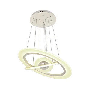 China Manufactured Ring Homes Hotel Room White Modern Design LED Chandelier