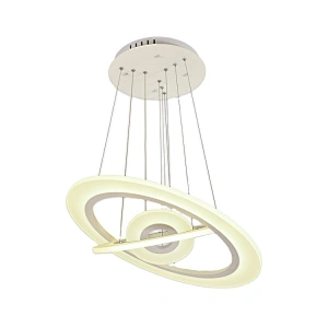 China Manufactured Ring Homes Hotel Room White Modern Design LED Chandelier