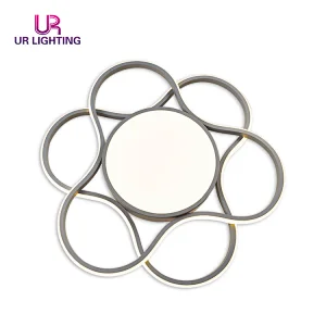 New design modern flower decoration surface mounted dimmable led ceiling lamp