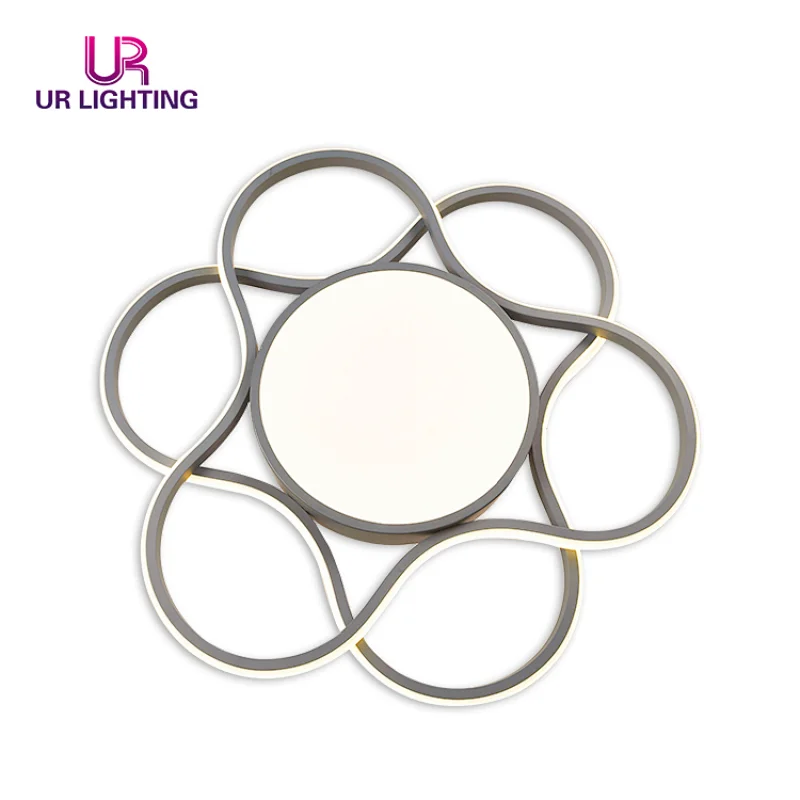 New design modern flower decoration surface mounted dimmable led ceiling lamp