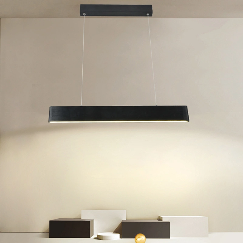 Hot selling Decorative Modern Design Black Line Kitchen Bar LED Chandelier Lamp