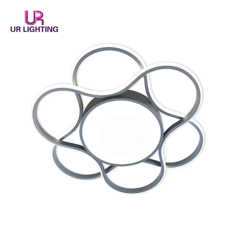 New design modern flower decoration surface mounted dimmable led ceiling lamp