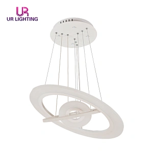 China Manufactured Ring Homes Hotel Room White Modern Design LED Chandelier