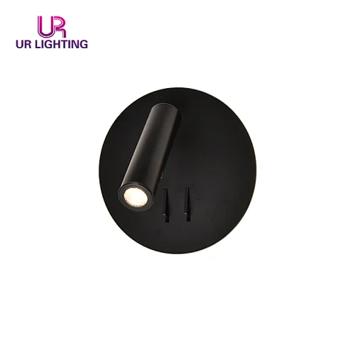 Hot Selling Black White Home Decorative 7W Round Spotlight LED Wall Light