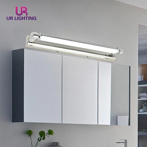 Factory price indoor white simple waterproof bathroom modern led mirror light