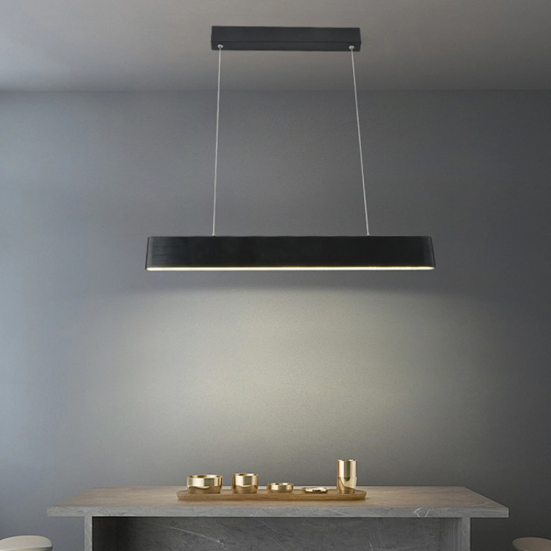 Hot selling Decorative Modern Design Black Line Kitchen Bar LED Chandelier Lamp