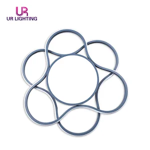 New design modern flower decoration surface mounted dimmable led ceiling lamp