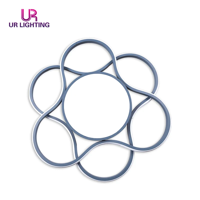 New design modern flower decoration surface mounted dimmable led ceiling lamp