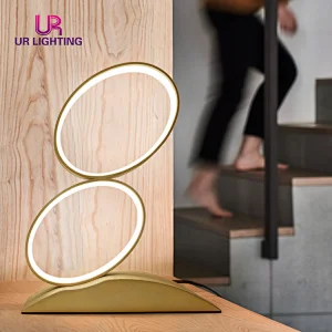 Italian style luxury white hotel living room ring modern led desk lamp