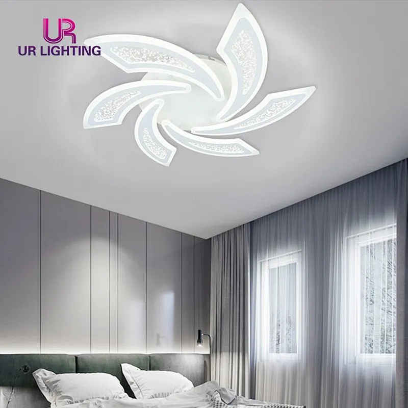Nordic Simplicity Iron Acrylic Indoor Residential Modern Art Unique Led Ceiling Light