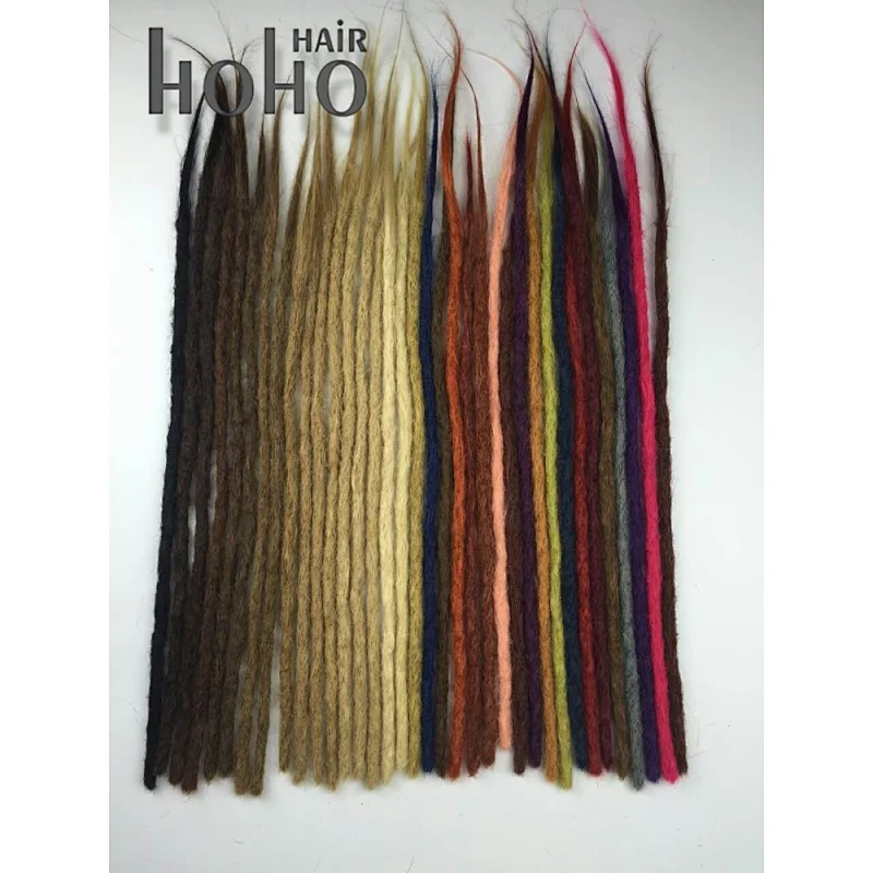 [Straight hair dreads] Wholesale 18inch best quality handmade real permanent human rasta hair braiding crochet dreads extensions