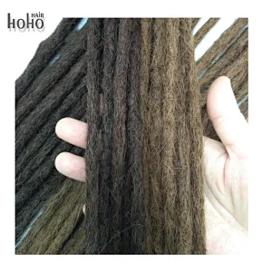 [Straight hair dreads] Wholesale 18inch best quality handmade real permanent human rasta hair braiding crochet dreads extensions