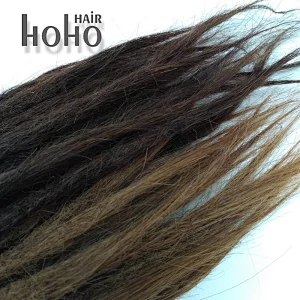 [Straight hair dreads] Wholesale 18inch best quality handmade real permanent human rasta hair braiding crochet dreads extensions