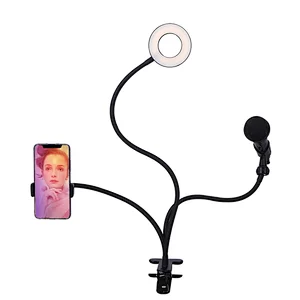 10cm selfie phone holder clip for camera selfie led camera light flexible angle adjustment ring light