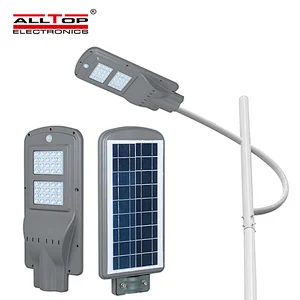 ALLTOP IP65 waterproof ABS smart 40w 60w 100w all in one solar led outdoor street light
