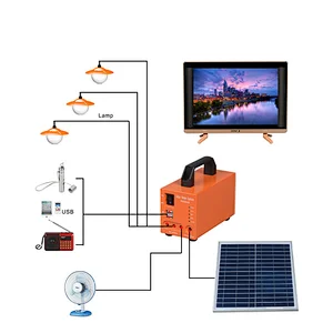 ALLTOP High efficiency portable 20w 30w solar energy powered home system