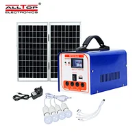 ALLTOP Hot selling portable dc solar kits 40w off grid home station mini solar power lighting system