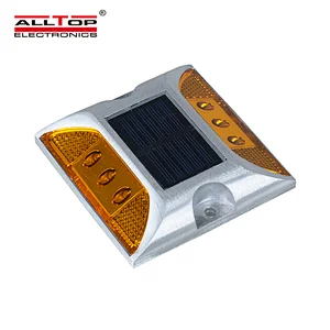 ALLTOP Bright Aluminum IP65 Waterproof LED Solar Road Studs With Flashing Lights
