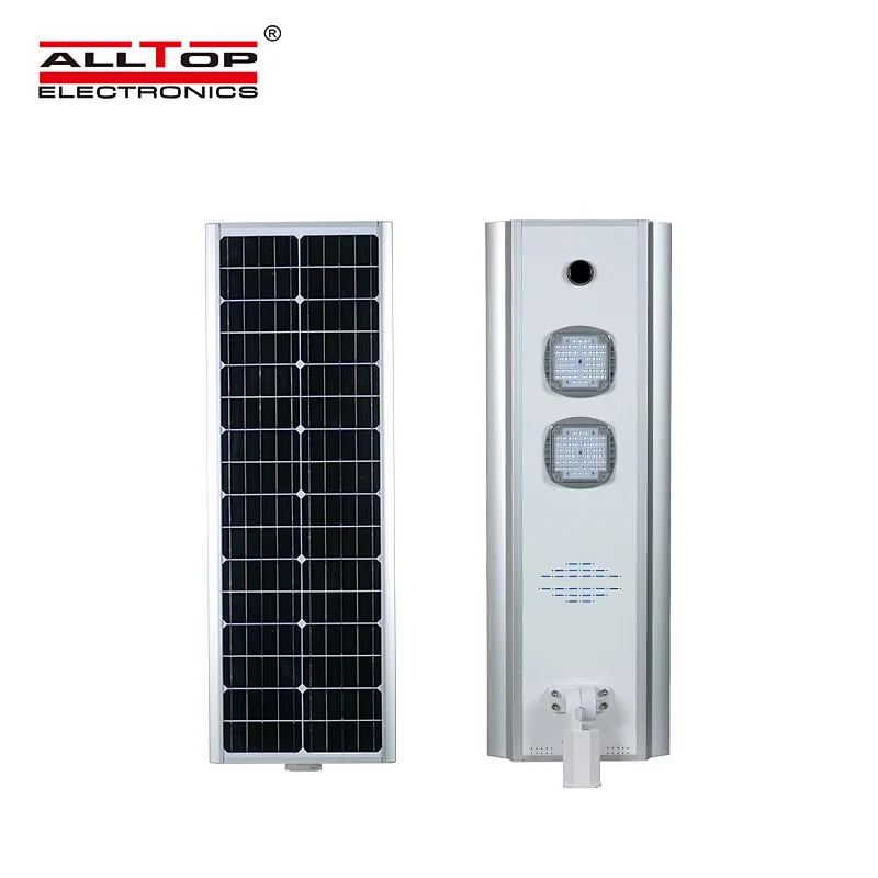 ALLTOP Outdoor waterproof aluminum housing ip65 smd 50w 100w 150w integrated all in one led solar street lamp
