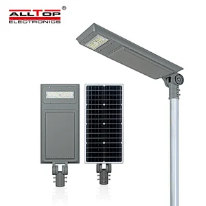 ALLTOP Newest design high lumen ip65 outdoor waterproof fixture smd 40w 60w100w integrated all in one led solar street light