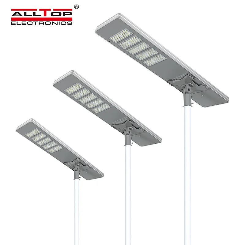ALLTOP 50W 100W 150W 200W IP65 outdoor integrated motion sensor all in one solar led street light
