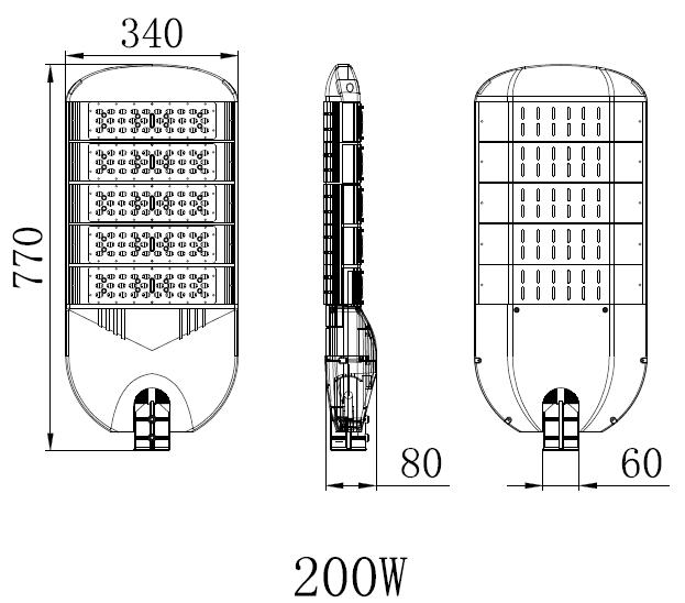 High lumen 130lm/W IP65 Waterproof Outdoor 5 Years Warranty LED Street Light