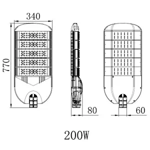 High lumen 130lm/W IP65 Waterproof Outdoor 5 Years Warranty LED Street Light