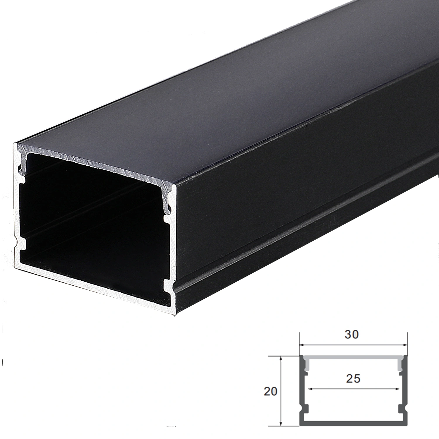 LED Diffuser Channel Aluminum Profiles 30x20mm