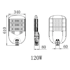 High lumen 130lm/W IP65 Waterproof Outdoor 5 Years Warranty LED Street Light