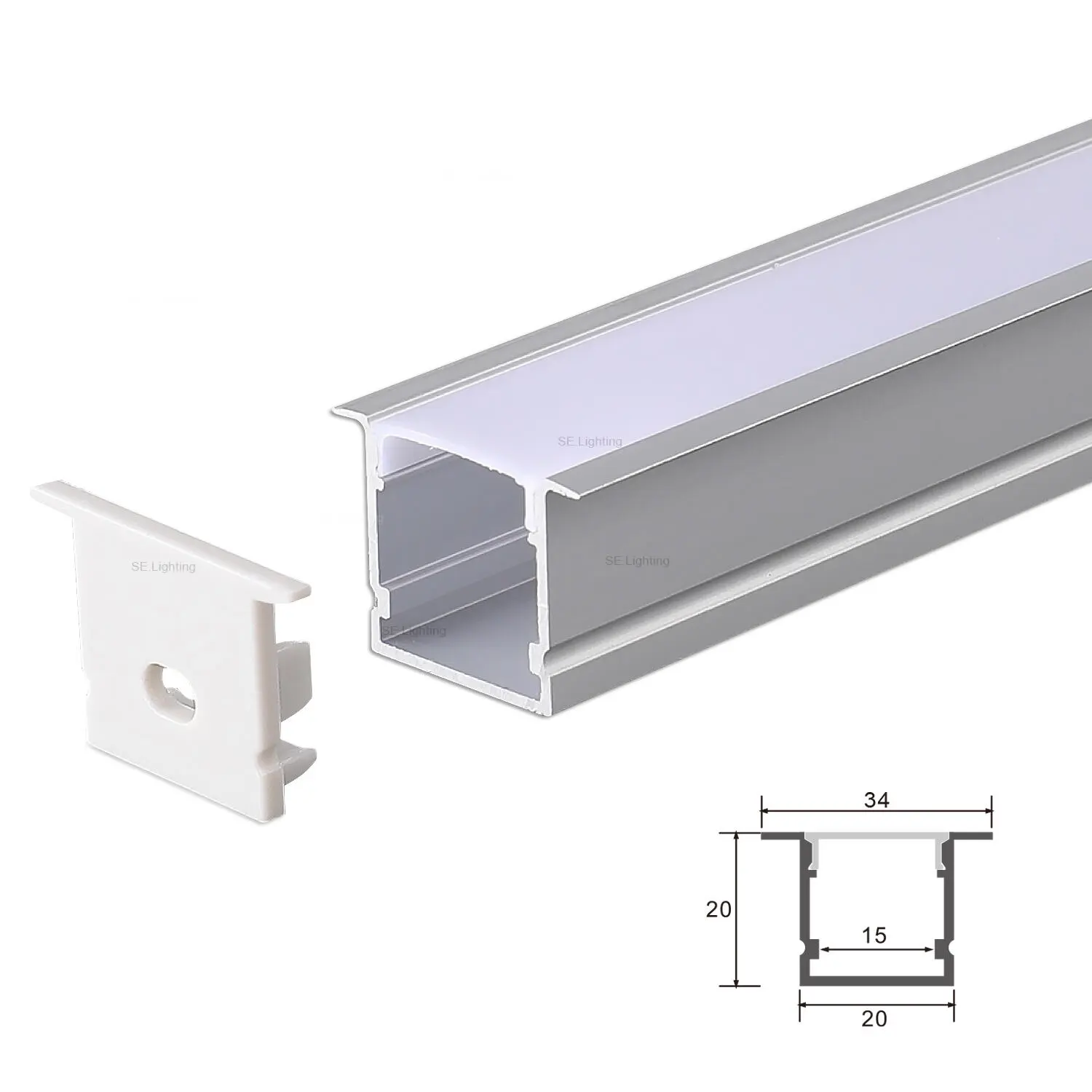 LED Light Strip Diffuser Channel 20x20mm Supplier
