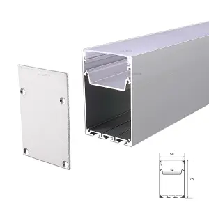 50x75mm LED Aluminum Profiles