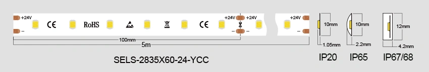 Constant Current LED Strip Lights Ultra long 24V