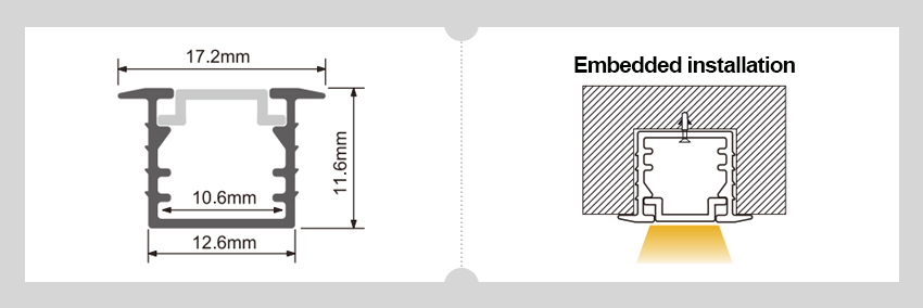 Recessed LED Aluminum Channel