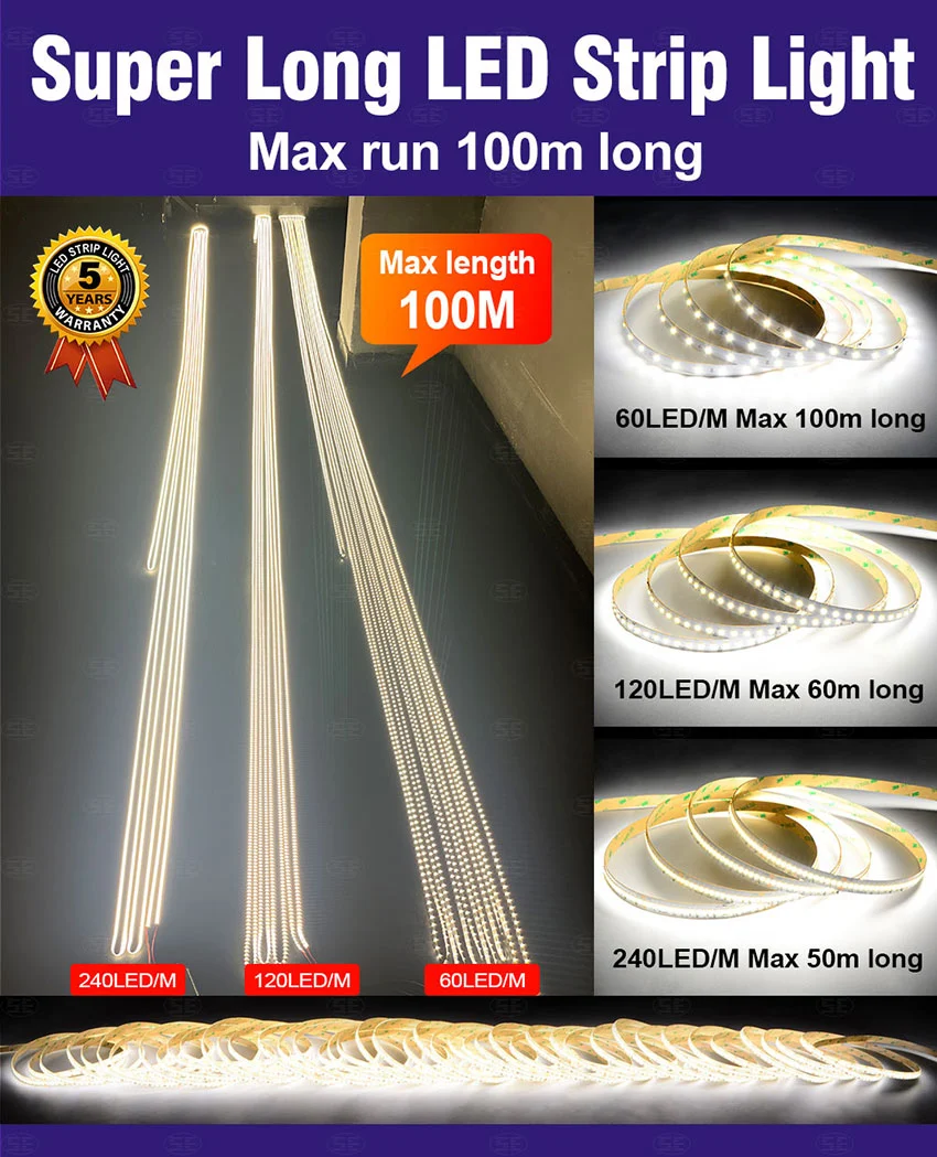 Super Long LED Light Strips Outdoor Constant Current 60LEDs 48V